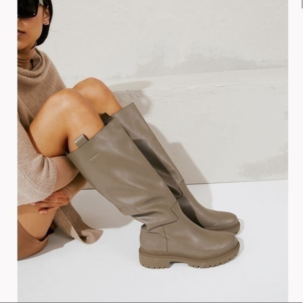 H&M knee high lug boots